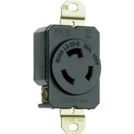 20A125V BLK Lock Outlet