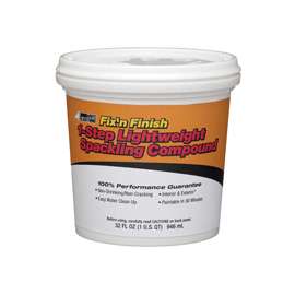 WHITE LIGHTNING WL60520 Spackling Paste White, White, 1 qt Can