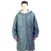 Diamondback 8156GRBXL Rain Parka, XL, PVC, Blue, Hooded Collar, Zipper with Snap Down Storm Flap Closure