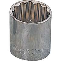 Vulcan MT6515738 Drive Socket, 9/16 in Socket, 1/2 in Drive, 12-Point, Chrome Vanadium Steel, Chrome