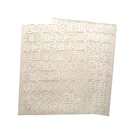 HY-KO 30013 Die-Cut Number and Letter Set, 1 in H Character, White Character, White Background, Vinyl