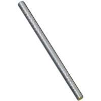 Stanley Hardware N179-374 Threaded Rod, 3/4-10 Thread, 12 in L, A Grade, Steel, Zinc, UNC Thread