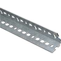 Stanley Hardware 4020BC Series N182-766 Slotted Angle Stock, 1-1/2 in L Leg, 60 in L, 14 ga Thick, Steel, Galvanized