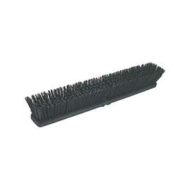 BIRDWELL 2027-12 Broom Head, Threaded, 3 in L Trim, Polystyrene Bristle, Black