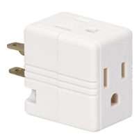 Eaton Cooper Wiring 1482W-BOX Outlet Tap, 2 -Pole, 15 A, 125 V, 3 -Outlet, NEMA: NEMA 5-15R