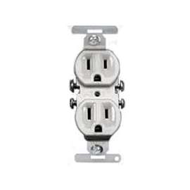 RECEPTACLE DPLX WHT 15A/125V