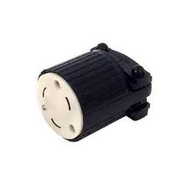 Eaton Wiring Devices L520C Electrical Connector, 2 -Pole, 20 A, 125 V, NEMA: NEMA L5-20, Black/White