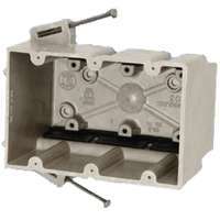 fiberglassBOX 3300-NK Electrical Box, 3 -Gang, 6 -Outlet, 12 -Knockout, Fiberglass Reinforced Polyester BMC