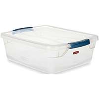 Rubbermaid Clever Store RMCC160000 Storage Container, Plastic, Clear, 16.8 in L, 13.3 in W, 5.3 in H
