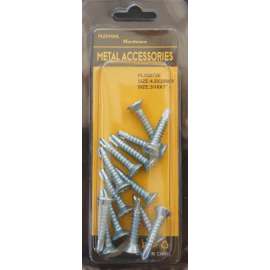 Plextool Self Drilling Phillips Flat Head for Metal Plate/Galvanized Sheet, 3/16 x 1", 14pcs/PK, 24 PK/Box, Total 336pcs (PLX00736)