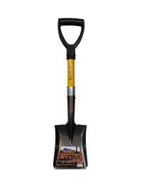 Plexon 27" Square Mini Transfer Shovel with High-Strength 50Mn Steel Blade, Weather-Resistant Fiberglass Handle & Ergonomic D-Grip–Ideal for Snow,Landscaping,Gardening,Outdoor Work,Car Shovel