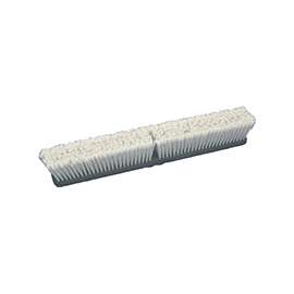 BIRDWELL 2025-12 Broom Head, Threaded, 3 in L Trim, Polypropylene/Polystyrene Bristle, Gray