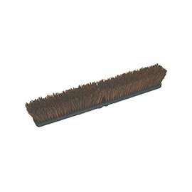 BIRDWELL 2024-12 Broom Head, Threaded, 3 in L Trim, Natural Palmyra Fiber Bristle, Black