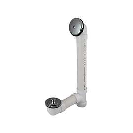 Plumb Pak 620LAPVC Bath Drain Assembly, PVC, Chrome