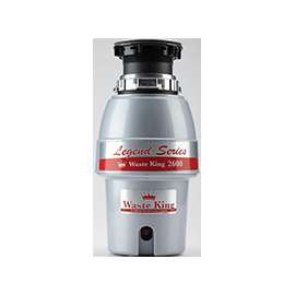 Waste King Legend Series L-2600 Garbage Disposer, 1/2 hp Motor, 115 V, Stainless Steel