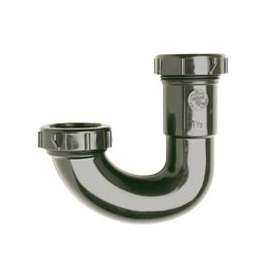 Plumb Pak PP66-1B J-Bend, 1-1/2, 1/2 x 1-1/4 in, Slip, Plastic, Black