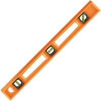Johnson 7724-O I-Beam Level, 24 in L, 3-Vial, Non-Magnetic, Polystyrene, Orange