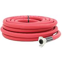 ABBOTT RUBBER 1025-0750R-50-CRS Air Hose, 3/4 in ID, 50 ft L, MNPT, 300 psi Pressure, EPDM Rubber, Red