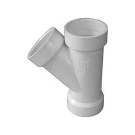 CANPLAS 192301L Pipe Wye, 1-1/2 in, Hub, PVC, White, SCH 40 Schedule