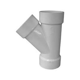 IPEX 192303L Pipe Wye, 3 in, Hub, PVC, White, SCH 40 Schedule