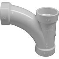 CANPLAS 194301 Combination Tee Pipe Wye, 1-1/2 in, Hub, PVC, White, SCH 40 Schedule