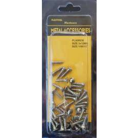 Plextool Flat Head Pozi Wood/Chipboard Screws 1/8" x 1/2" - 3x12mm, 44pcs/PK, 24 PK/Box, Total 1056pcs (PLX00638)