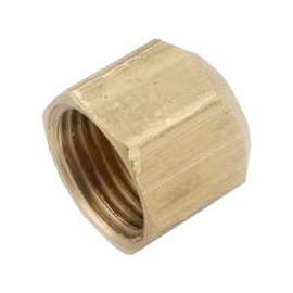 Anderson Metals 754040-10 Tube Cap, 5/8 in Flare, 650 psi, Brass