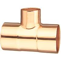 EPC 111R Series 32774 Pipe Reducing Tee, 3/4 x 3/4 in Run, 1/2 in Branch, Sweat x Sweat Run Connection