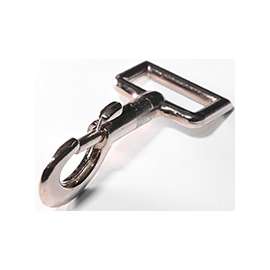 BARON 25-1 Bolt Snap with Strap Eye, 40 lb Weight Capacity, Aluminum Alloy/Zinc, Nickel