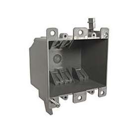 RACO 7488RAC Cable Box, 2-Gang, PVC, Gray