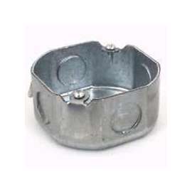 RACO 110 Octagon Box, 1-Gang, Steel, Gray