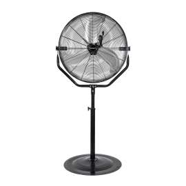 Plexon 30" High Velocity Pedesal Fan Heavy Duty Industrial Standing Fan Commercial Metal Outdoor for Garage Bedroom Gym Shop Warehouse 3 Speeds 9750 CFM, Black