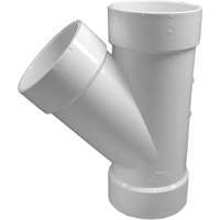 GENOVA 71040 Pipe Wye, 4 in Hub, 4 in, 4 in