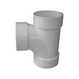 GENOVA 700 Series 71140 Sanitary Tee, 4 in Run, Hub Run Connection, 4 in Branch, Hub Branch Connection