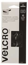 10PK BLK Velcro Ovals