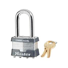 Master Lock 1KALF 2126 Keyed Padlock, 1-3/4 in W x 1-5/16 in H Body, 1-1/2 in H Shackle, Steel