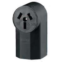 Eaton Cooper Wiring 112 Power Receptacle, 50 A, Black