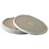 Dico 527-40-4 Buffing Wheel, 4 in Dia, Spiral Sewn Cotton