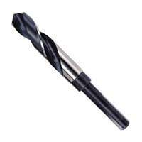 IRWIN 91152 Reduced Shank Bit Silver and Deming Drill Bit, Spiral Flute, 3 in L Flute, Flat Shank, 1/2 in Dia Shank