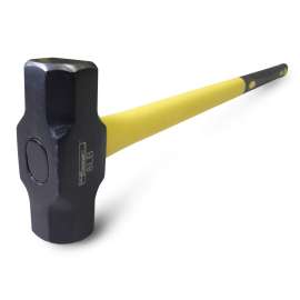 12lb(5.4kg) Drop Forged Steel Head Sledge Hammer with Long Fiberglass Shaft and Rubber Grip
