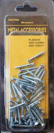 Plextool Flat Head Countersunk Wood Screws 1/8" x 3/4", 39pcs/PK, 24 PK/Box, Total 936pcs (PLX00626)