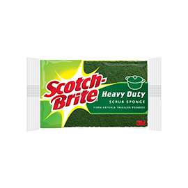 Scotch-Brite 425 Scrub Sponge, 4-1/2 in L, 0.6 in Thick, Cellulose/Synthetic Fiber, Green/Yellow