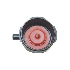 Korky R528 Replacement Cap, Plastic, Black/Red