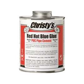 Christy's Red Hot Blue Glue RH-RHBV-QP-48 Solvent Cement, Blue, 0.25 pt Can