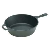 Lodge L8DSK3 Deep Skillet, 10-1/4 in Dia, Iron, Black