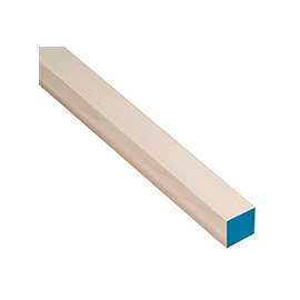 Waddell 8304UB Dowel Rod, 36 in L, 1/4 in Dia, Square, Hardwood