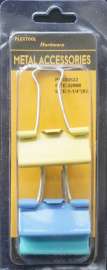 Plextool Binder Clips Assorted Colors 1-1/4", 3pcs/PK, 24 PK/Box, Total 72pcs (PLX00522)