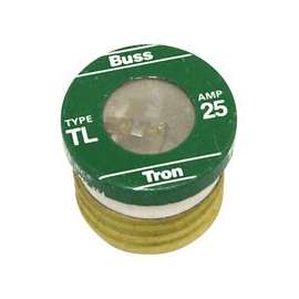 Bussman BP-TL-25 Time-Delay Plug Fuse, 25 A, 125 V, 10 kA IR