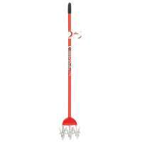 Garden Weasel 90206 Garden Cultivator, 3-Tine, Comfort-Grip Handle, Red