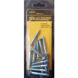 Plextool Flat Head Countersunk Wood Screws 3/16" x 1-1/4", 14pcs/PK, 24 PK/Box, Total 336pcs (PLX00635)